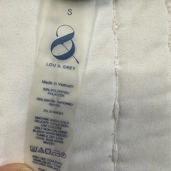 Lou & Grey Olives Green Waffle Cowl Neck Tunic Top Hi Low Long Sleeve Sweater - Picture 10 of 10